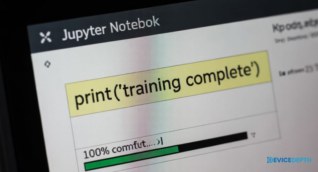 showing in image that training is complete