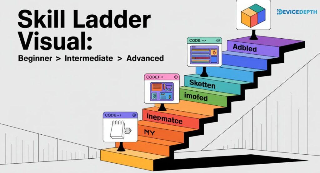 Displaying Skill Ladder Visual (Beginner → Intermediate → Advanced)