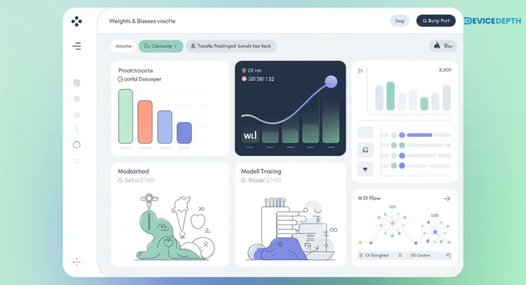 Showing a picture of Dashboard Visual of Weights & Biases or ML flow
